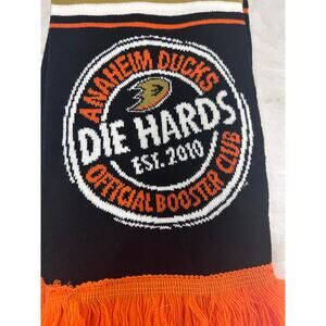 Anaheim Ducks Die Hards Booster Club Scarf – 66” x 8” – Unisex – Acrylic